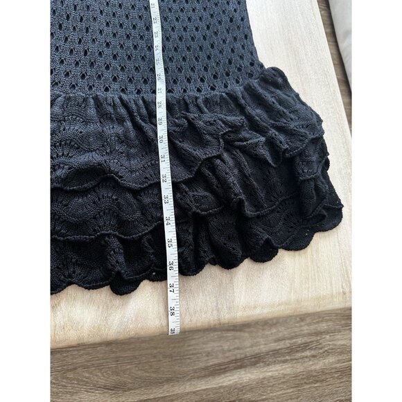 Beach Riot Crochet Knit Polly Mermaid Maxi Skirt Black Size Large - Picture 6 of 7